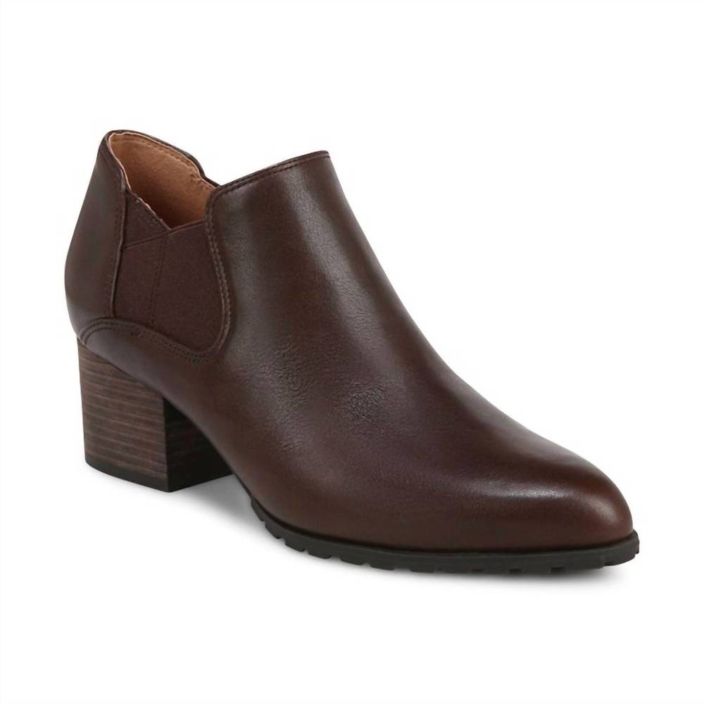 NEW VIONIC women's belmont ankle boots in dark brown